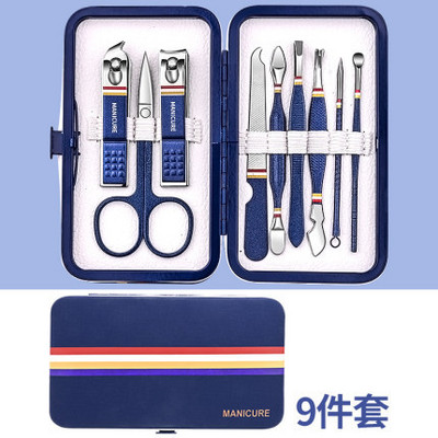 9-19 buc/set Set de tăietor de unghii Set de tăietoare de unghii din oțel inoxidabil cu geantă pliabilă Seturi de manichiură Foarfece Instrument de frumusețe pentru machiaj 2023