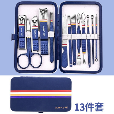 9-19 buc/set Set de tăietor de unghii Set de tăietoare de unghii din oțel inoxidabil cu geantă pliabilă Seturi de manichiură Foarfece Instrument de frumusețe pentru machiaj 2023