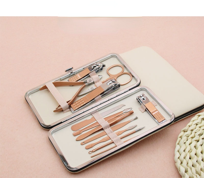 Set de tuns pentru unghii pentru manichiură, 10-12 buc. Set de tuns pentru urechi din oțel inoxidabil pentru urechi.