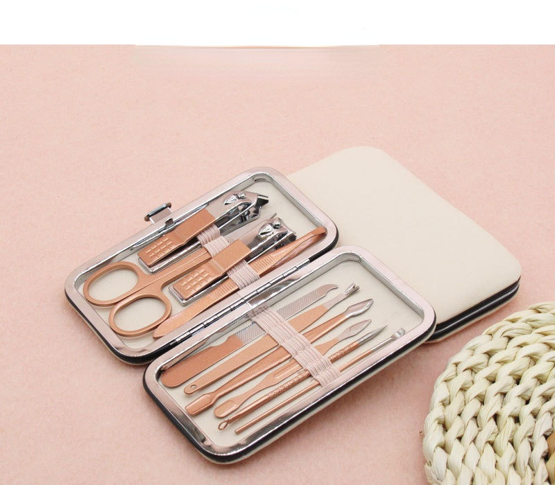 Set de tuns pentru unghii pentru manichiură, 10-12 buc. Set de tuns pentru urechi din oțel inoxidabil pentru urechi.