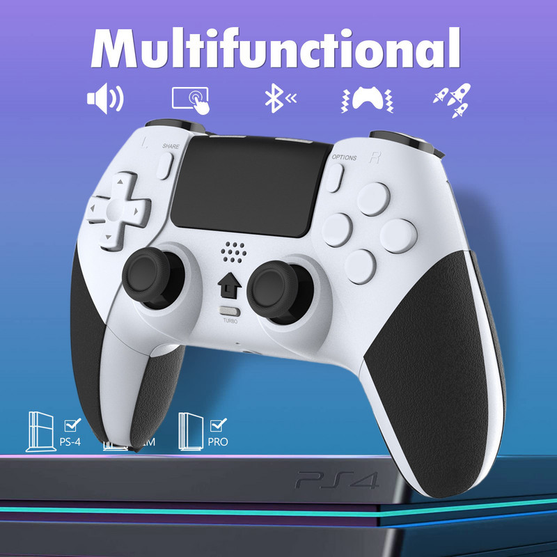 Joystick wireless Bluetooth PS4 Controller Gamepad Joc cu 6 axe Mando Joypad pentru PS4/PS4 Slim/PC/Steam/iPad/Tabletă/Andriod