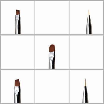 5 цвята акрилен UV гел Nail Art French Metal Handle Stripe Lines Liner Image Painting Brush Extension Builder Drawing Pen B059
