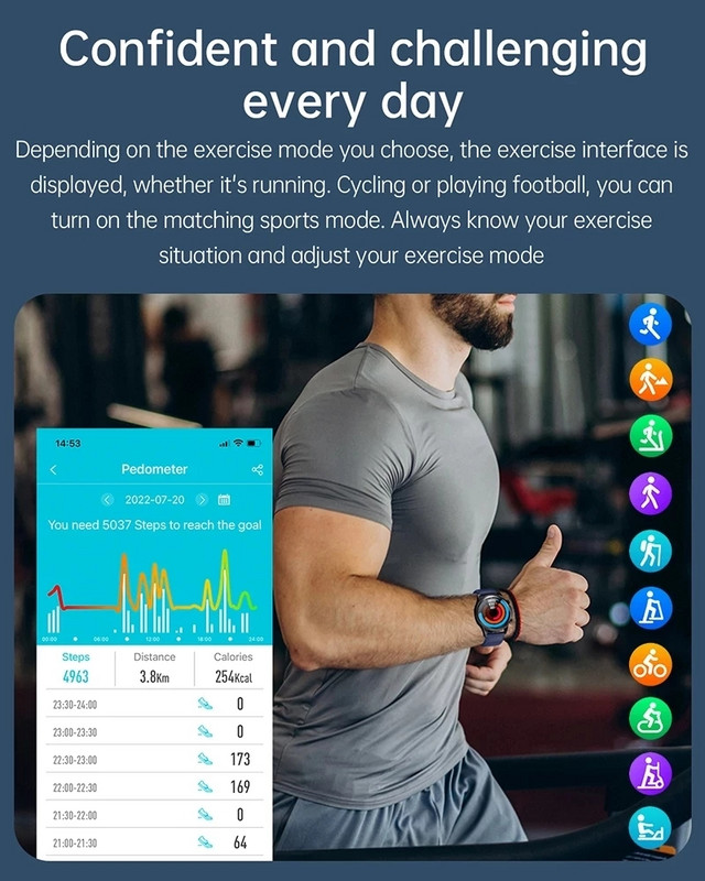 2022 Nou ceas inteligent ECG + PPG pentru bărbați Tratament cu laser al hipertensiunii hiperglicemiei hiperlipidemiei ritmului cardiac Sport sănătos smartwatch