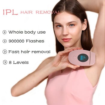Hair Remover 900000 Flash IPL Laser Epil Trimmer Φρυδιών Ξυρίσματος & Αποτρίχωσης Μόνιμη μηχανή κοπής Ηλεκτρική αποτριχωτική μηχανή
