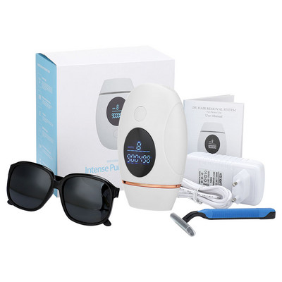 Aparat de îndepărtare a părului 900000 Flash IPL Laser Epilator Trimmer sprâncene Ras și îndepărtare Mașină de tăiat permanent Depilator electric