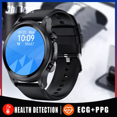 2022 Nou Smartwatch ECG Glucoză din sânge Tensiune arterială Temperatura corpului Monitor de sănătate Ceas inteligent rezistent la apă pentru bărbați Femei Ceas