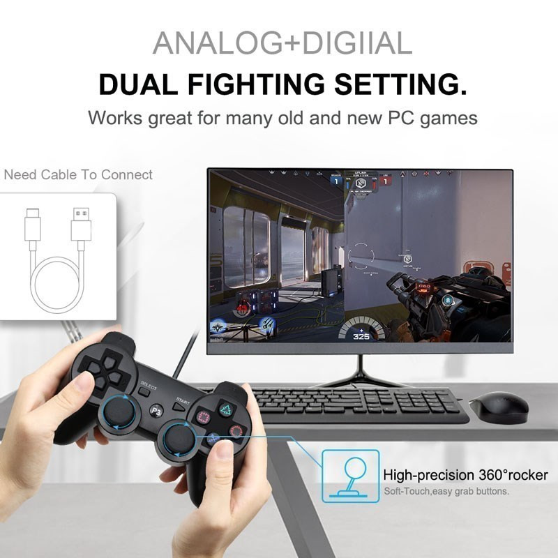 Vezérlő támogatás Bluetooth SONY PS3 vezeték nélküli játékvezérlőhöz Play Station 3 Joystick konzolhoz PS3 Controle PC-hez