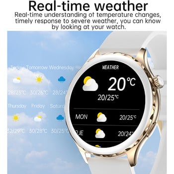 2023 Нов смарт часовник с Bluetooth обаждане Дамски 1,32 инча Цветен AMOLED Водоустойчив спортен часовник Фитнес тракер Мъжки Смарт часовник Женски