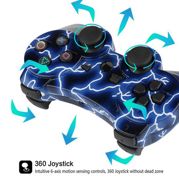 За PS3 контролер Безжичен двоен удар Bluetooth геймпад контролер за игри за PS3 със зарядно устройство кабел джойстик