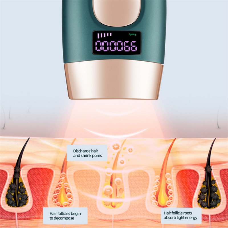 CkeyiN 990.000 de flash-uri Dispozitiv de epilare permanentă IPL Epilator profesional cu laser Epilator fără durere și înfrumusețare a pielii