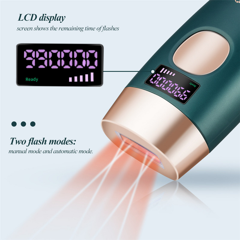 CkeyiN 990.000 de flash-uri Dispozitiv de epilare permanentă IPL Epilator profesional cu laser Epilator fără durere și înfrumusețare a pielii