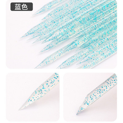 100 tk korduvkasutatav kristall-maniküüripulk Kahepoolne küünekunsti küünenaha lükkaja eemaldaja tööriist pediküüri küünte hooldus