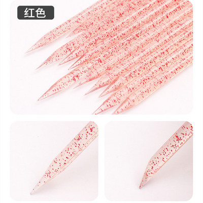 100 tk korduvkasutatav kristall-maniküüripulk Kahepoolne küünekunsti küünenaha lükkaja eemaldaja tööriist pediküüri küünte hooldus