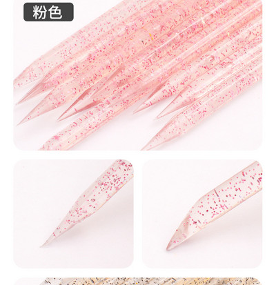 100 tk korduvkasutatav kristall-maniküüripulk Kahepoolne küünekunsti küünenaha lükkaja eemaldaja tööriist pediküüri küünte hooldus