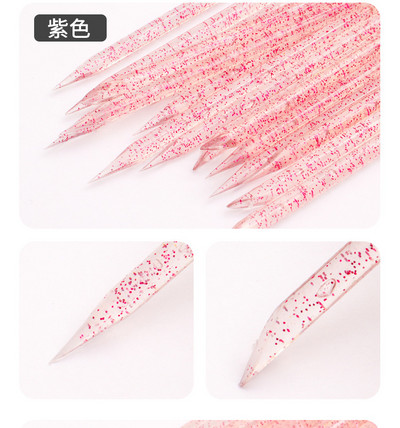 100 tk korduvkasutatav kristall-maniküüripulk Kahepoolne küünekunsti küünenaha lükkaja eemaldaja tööriist pediküüri küünte hooldus