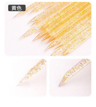 100 tk korduvkasutatav kristall-maniküüripulk Kahepoolne küünekunsti küünenaha lükkaja eemaldaja tööriist pediküüri küünte hooldus