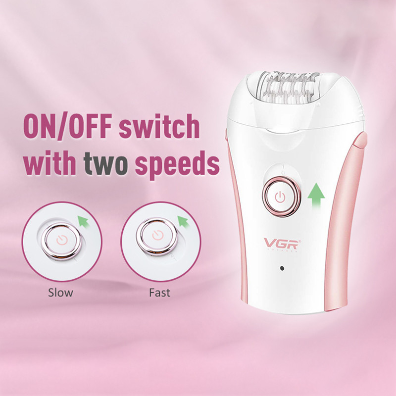 Epilator pentru femei VGR705 Epilator electric pentru femeie, pentru îndepărtarea părului, aparat de ras pentru femeie, aparat de tuns pentru bikini, depilare pentru corp, pentru picioare, depilare reîncărcabilă