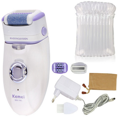 Kemei 1981 3in1 Epilator electric pentru femei Aparat de bărbierit pentru femeie Picior Îndepărtarea părului buzelor bărbie Depilator pentru femeie Bikini Trimmer păr facial