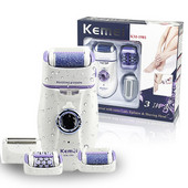 Epilator electric Kemei 3 în 1 pentru femei aparat de bărbierit pentru îndepărtarea părului de pe corp pentru femeie facială pentru femeie epilator de tuns bikini pentru față reîncărcabil