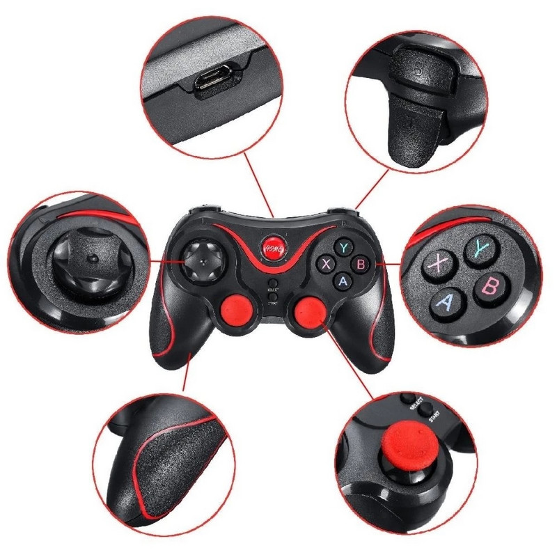 Controler de joc fără fir Bluetooth pentru PC Telefon mobil TV BOX Joystick pentru computer pentru tabletă PC, controler Joypad pentru gamepad TV