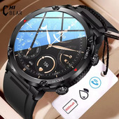 ChiBear Bluetooth Call Ceas inteligent pentru bărbați 600 mAh Baterie mare 1,6" 390*390 Ecran color HD IP68 Ecran rezistent la apă Ceas inteligent pentru bărbați