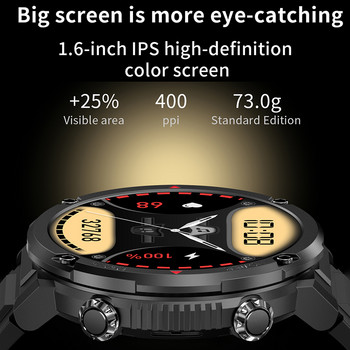 ChiBear Bluetooth Call Men Smart Watch 600 mAh Μεγάλη μπαταρία 1,6\