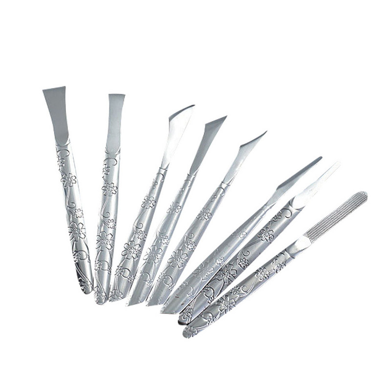 9 vnt / rinkinys Nerūdijančio plieno pirštų pedikiūro peilis nagų kirpimo mašinėlė pėdų grandiklio įrankių rinkinys negyvos odos šalinimo priemonės, nagų šalinimo priemonės odelių pašalinimui