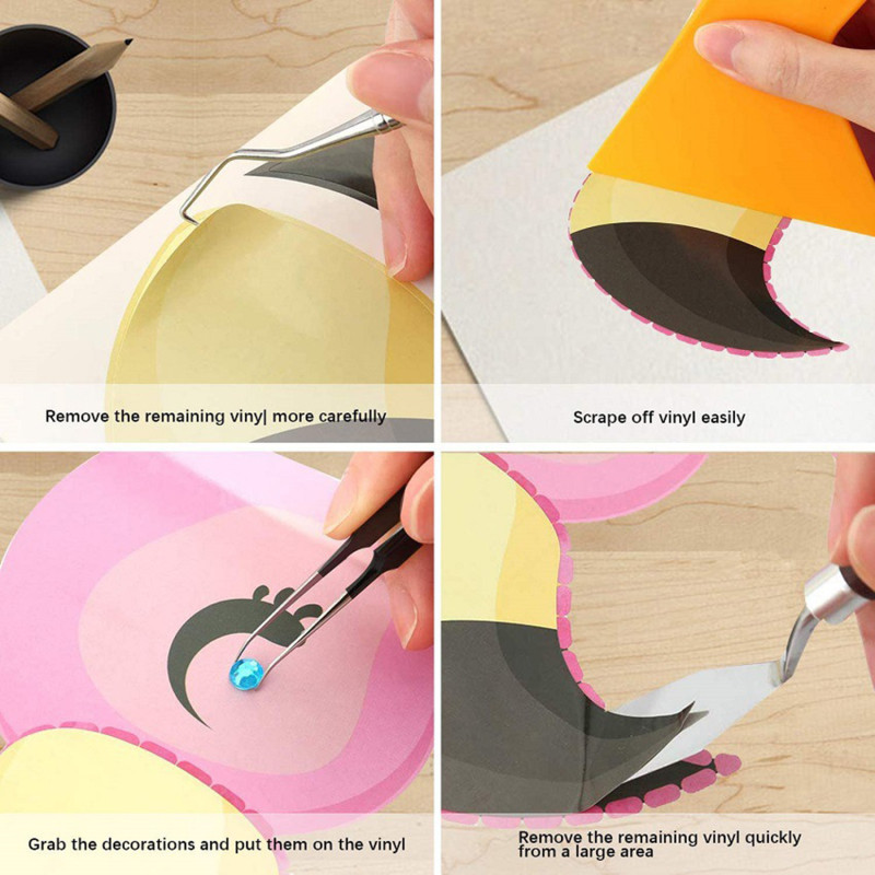 Set de design de autocolante 18 buc/set Culoarea aurie pentru unghii Foil Art Ultra-subțire de hârtie cu două fețe Instrument pentru unghii resturi de unghii Instrumente decorative