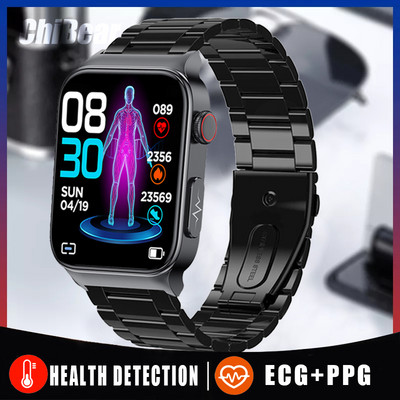 Ceas inteligent pentru glucoză din sânge 2022 pentru bărbați, ECG+PPG, ritm cardiac, tensiune arterială, ceasuri de sănătate, IP68, ceas inteligent impermeabil, pentru femei, pentru Xiaomi