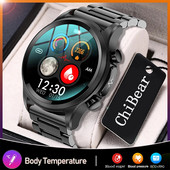 2022 Nou Smartwatch ECG Glucoză din sânge Tensiune arterială Temperatura corpului Monitor de sănătate Ceas inteligent rezistent la apă pentru bărbați Femei Ceas