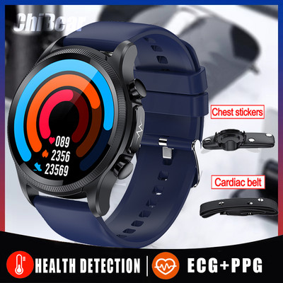 2022 Nou Smartwatch ECG Glucoză din sânge Tensiune arterială Temperatura corpului Monitor de sănătate Ceas inteligent rezistent la apă pentru bărbați Femei Ceas