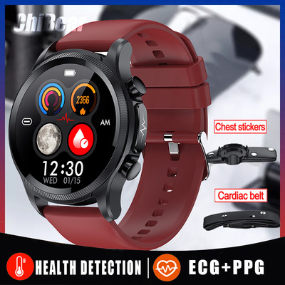 2022 Nou Smartwatch ECG Glucoză din sânge Tensiune arterială Temperatura corpului Monitor de sănătate Ceas inteligent rezistent la apă pentru bărbați Femei Ceas