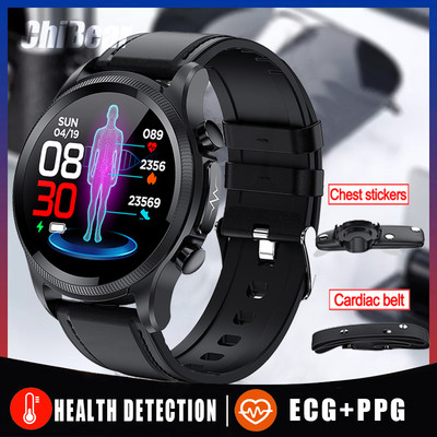 2022 Nou Smartwatch ECG Glucoză din sânge Tensiune arterială Temperatura corpului Monitor de sănătate Ceas inteligent rezistent la apă pentru bărbați Femei Ceas