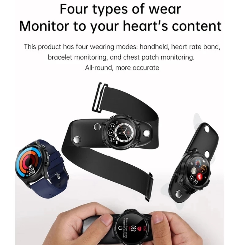 2022 Nou Smartwatch ECG Glucoză din sânge Tensiune arterială Temperatura corpului Monitor de sănătate Ceas inteligent rezistent la apă pentru bărbați Femei Ceas