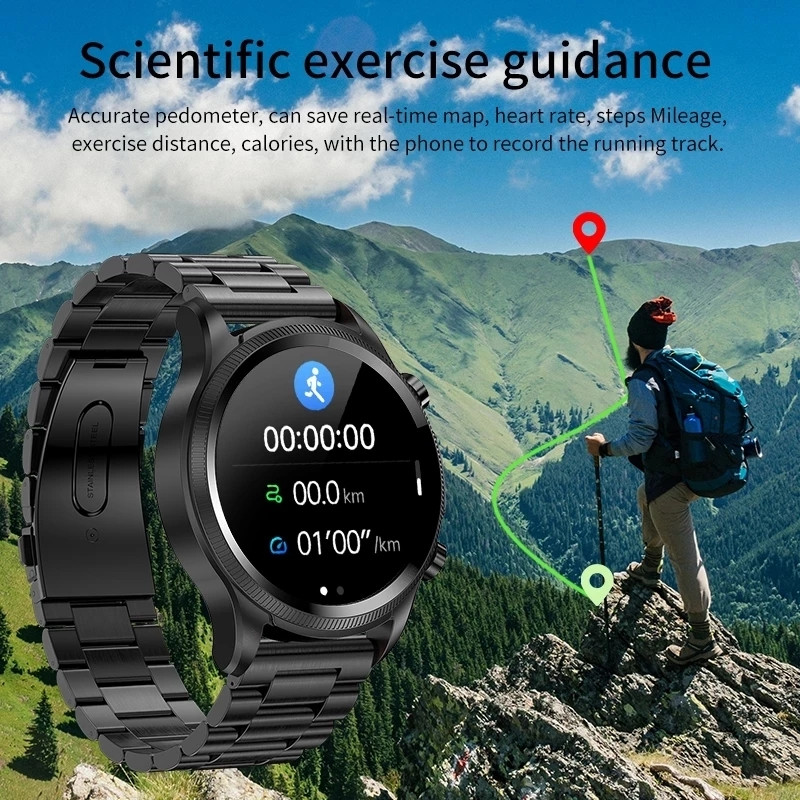 2022 Nou Smartwatch ECG Glucoză din sânge Tensiune arterială Temperatura corpului Monitor de sănătate Ceas inteligent rezistent la apă pentru bărbați Femei Ceas