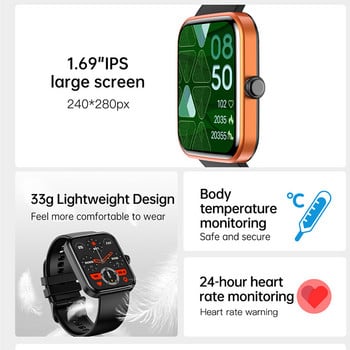 Смарт часовник с Bluetooth обаждане мъжки жени PPG монитор за сърдечен ритъм въртящ се бутон водоустойчив смарт часовник мъжки фитнес тракер+кутия 2022 нов