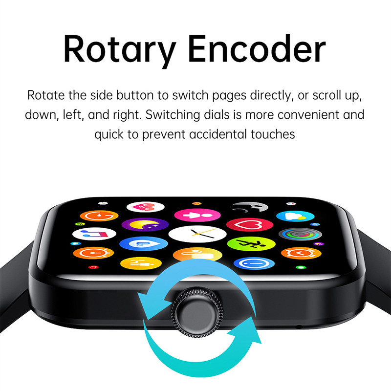 Ceas inteligent cu apelare Bluetooth pentru bărbați, femei, monitorizare ritm cardiac PPG, buton rotativ, ceas inteligent rezistent la apă, tracker fitness pentru bărbați + cutie 2022 nou