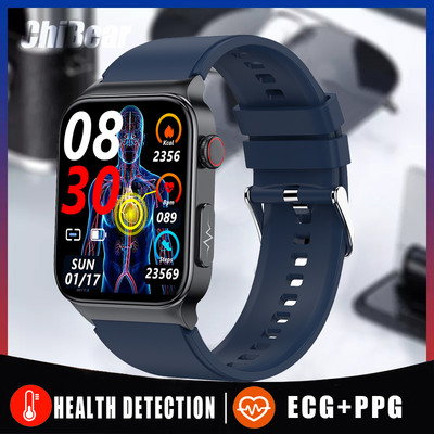 2022 Noua analiză ECG ceas inteligent bărbați femei PPG non-invaziv glucoză din sânge sănătate smartwatch barbat IP68 impermeabil GPS pistă sport