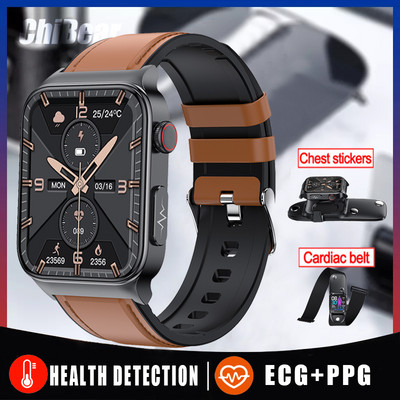 2022 Noua analiză ECG ceas inteligent bărbați femei PPG non-invaziv glucoză din sânge sănătate smartwatch barbat IP68 impermeabil GPS pistă sport