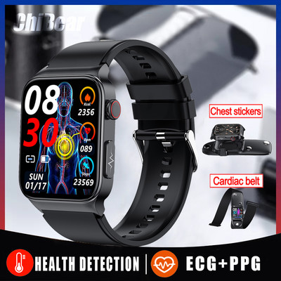 2022 Noua analiză ECG ceas inteligent bărbați femei PPG non-invaziv glucoză din sânge sănătate smartwatch barbat IP68 impermeabil GPS pistă sport