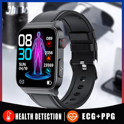 2022 Noua analiză ECG ceas inteligent bărbați femei PPG non-invaziv glucoză din sânge sănătate smartwatch barbat IP68 impermeabil GPS pistă sport