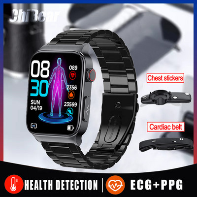 2022 Noua analiză ECG ceas inteligent bărbați femei PPG non-invaziv glucoză din sânge sănătate smartwatch barbat IP68 impermeabil GPS pistă sport