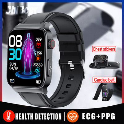 2022 Noua analiză ECG ceas inteligent bărbați femei PPG non-invaziv glucoză din sânge sănătate smartwatch barbat IP68 impermeabil GPS pistă sport