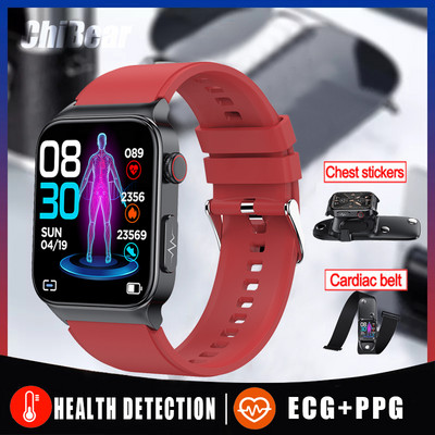 2022 Noua analiză ECG ceas inteligent bărbați femei PPG non-invaziv glucoză din sânge sănătate smartwatch barbat IP68 impermeabil GPS pistă sport