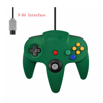 Controler clasic N64 cu fir Gamepad Joystick Joypad Game Pad cu fir lung pentru jocuri clasice 64 Console Interfață Port N64