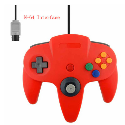 Controler clasic N64 cu fir Gamepad Joystick Joypad Game Pad cu fir lung pentru jocuri clasice 64 Console Interfață Port N64