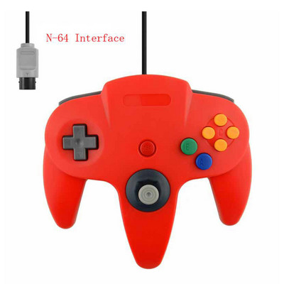 Controler clasic N64 cu fir Gamepad Joystick Joypad Game Pad cu fir lung pentru jocuri clasice 64 Console Interfață Port N64