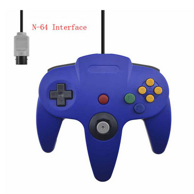 Controler clasic N64 cu fir Gamepad Joystick Joypad Game Pad cu fir lung pentru jocuri clasice 64 Console Interfață Port N64