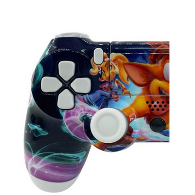 Belaidžio PS valdiklio žaidimų pultelis 6 ašių dviguba vibracija su LED šviesos juosta vairasvirte, skirta PS konsolei / PC / iPad / Andriod / iPhone