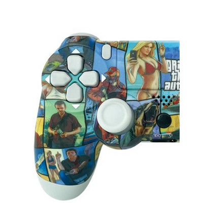 Belaidžio PS valdiklio žaidimų pultelis 6 ašių dviguba vibracija su LED šviesos juosta vairasvirte, skirta PS konsolei / PC / iPad / Andriod / iPhone